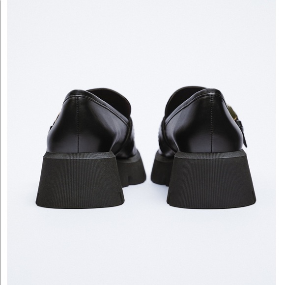 Zara | Shoes | Nwt Zara Black Lug Sole Buckle Loafers Track Platform |  Poshmark